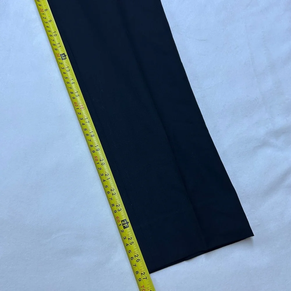 Allegri Milano Mens Black Dress Pants Flat Front Wool Blend Trousers Size 32x27